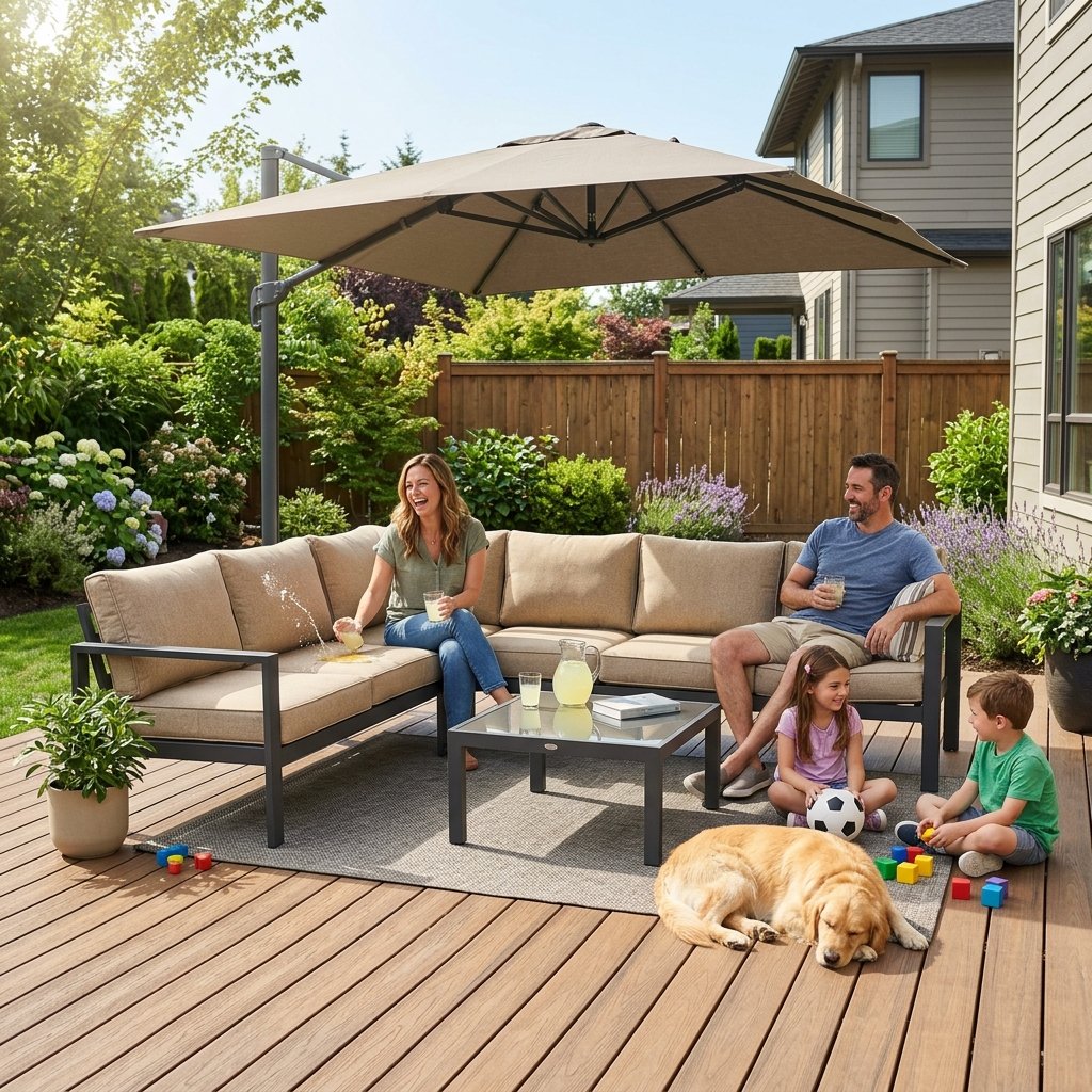 Sunlit Patio Set Illustrating High-Performance Consumer Durability