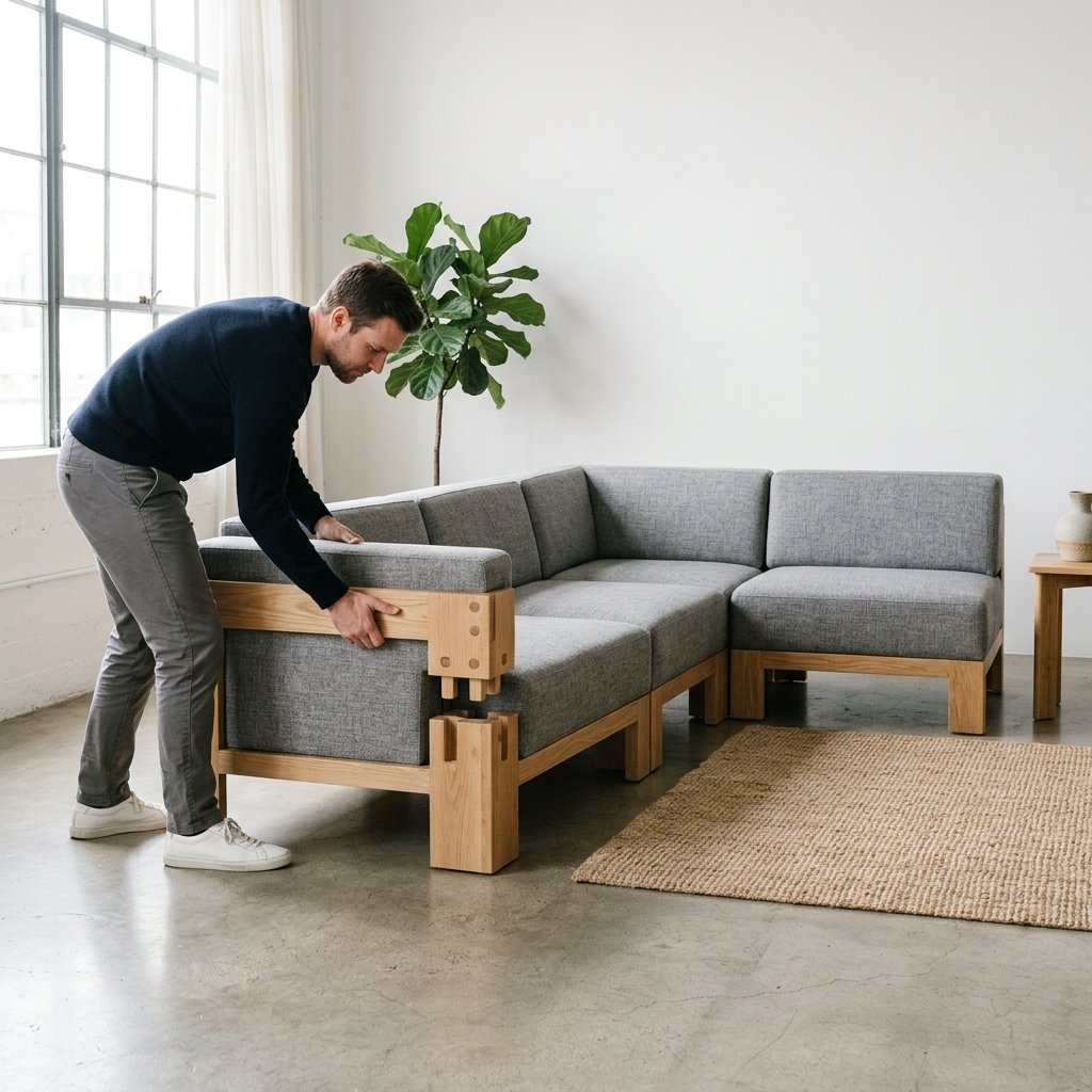 Tool-Free Screwless Sectional Seating Assembly