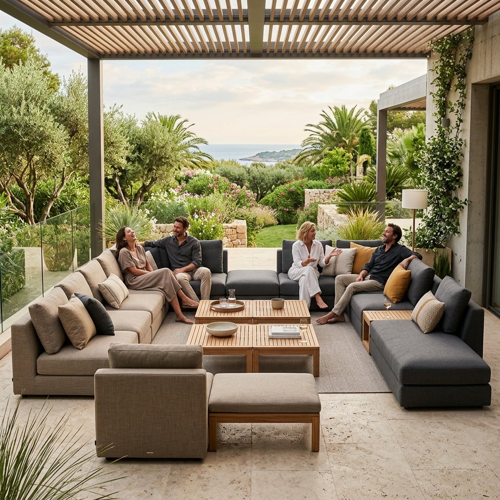Hyper-Flexible Modular Outdoor Sectional Lounge